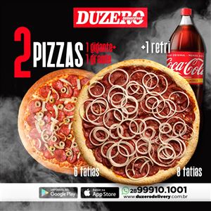 COMBO (1 PIZZA GIGANTE 8 FATIAS + 1 PIZZA GRANDE 6 FATIAS + REFRIGERANTE 1,5 L)