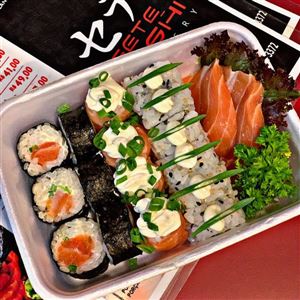 PROMOÇÃO - 4 JOE / 2 SASHIMI / 6 URAMAKI / 6 PHILADELPHIA