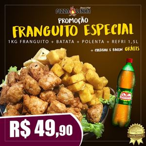 6B - FRANGUITO 1KG + BATATA C/ CHEDDAR E BACON + POLENTA + REFRI 1,5L