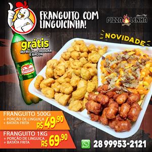 FRANGUITO COM LINGUICINHA E BATATA + REFRI GRÁTIS