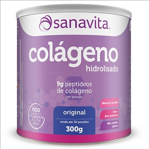 COLAGENO HIDROLISADO 300G SANAVITA - NEUTRO E SABORES
