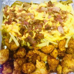 400GR DE FRANGO + 500GR DE BATATA COM CHEDDAR E BACON + REFRI 1,5L