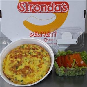 OMELETÃO + SALADA DE ALFACE E TOMATE