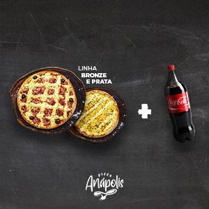 2 PIZZAS GIGANTES + REFRIGERANTE 2 LITROS