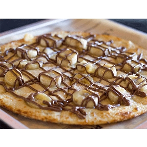 PIZZA BANANA TRUFADA + BORDA DOCE DE LEITE