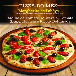 PIZZA DO MÊS - MARGHERITA DE SABÓYA - GRANDE 8 PEDAÇOS