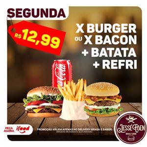 X BURGUER C/ BATATA E REFRI