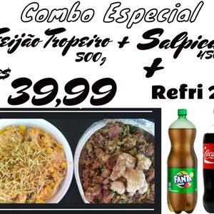 COMBO FEIJÃO TROPEIRO+SALPICÃO+1 REFRIGERANTE 2L(SABOR A ESCOLHER)